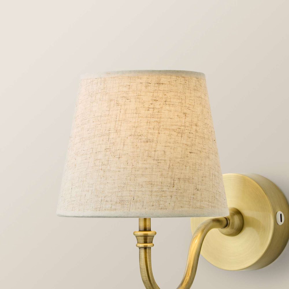 ValueLights Louise Linen Extra Small Tapered Table Lamp Shade Image 3