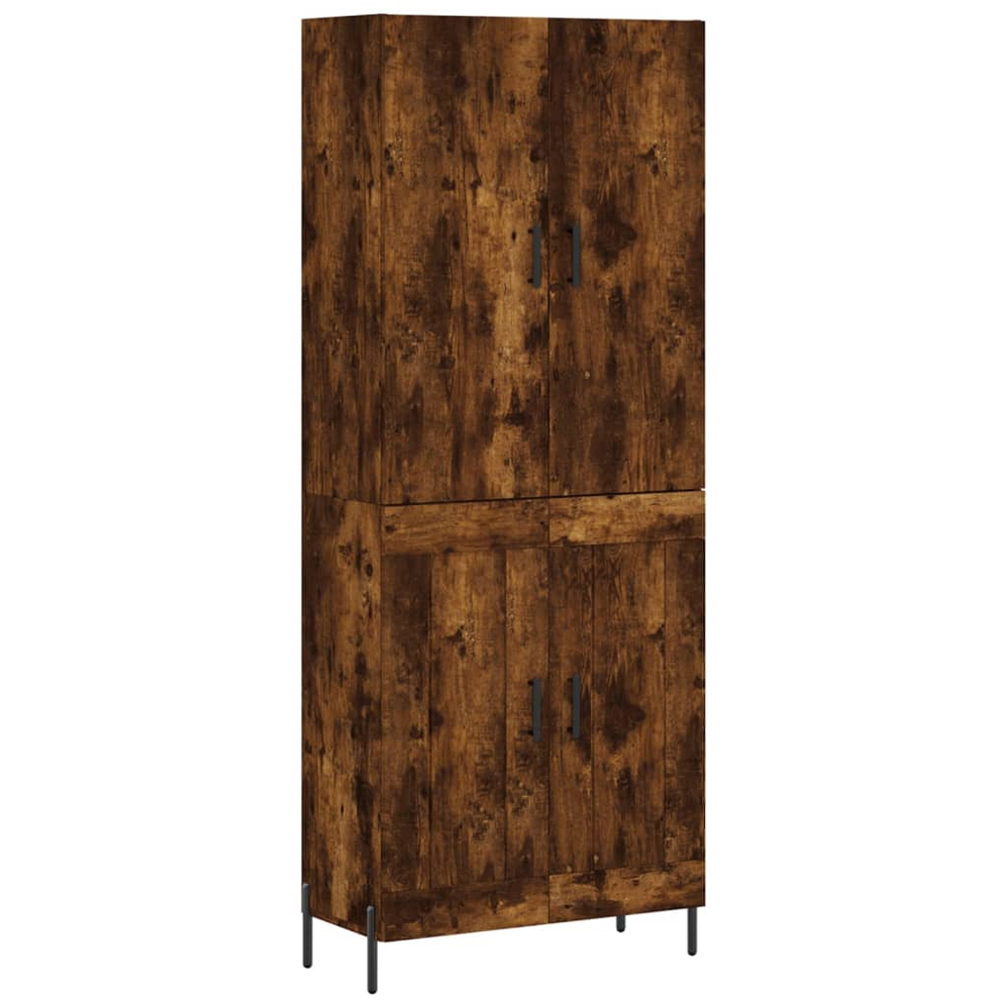 vidaXL 2 Door Smoked Oak Highboard Image 2