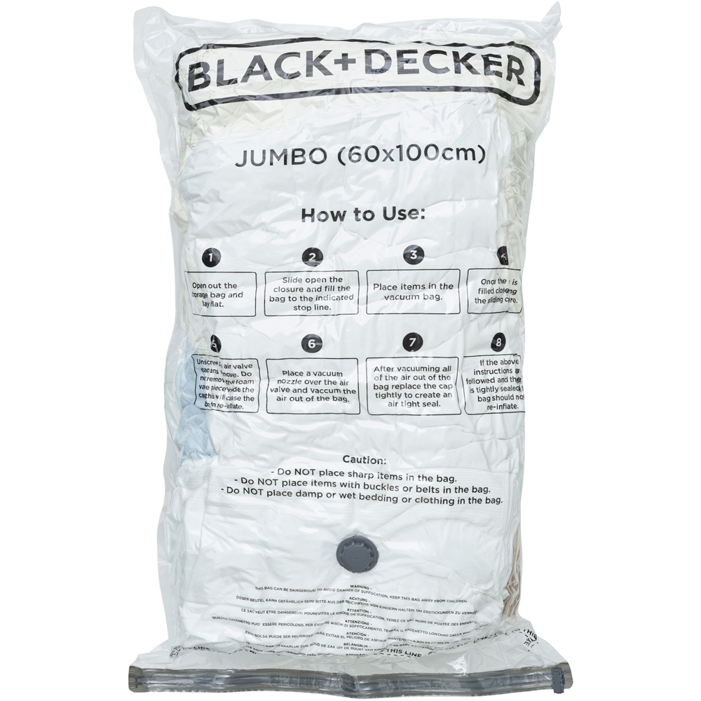 Black + Decker Extra Jumbo Vacuum Storage Bag 6 Pack Image 5