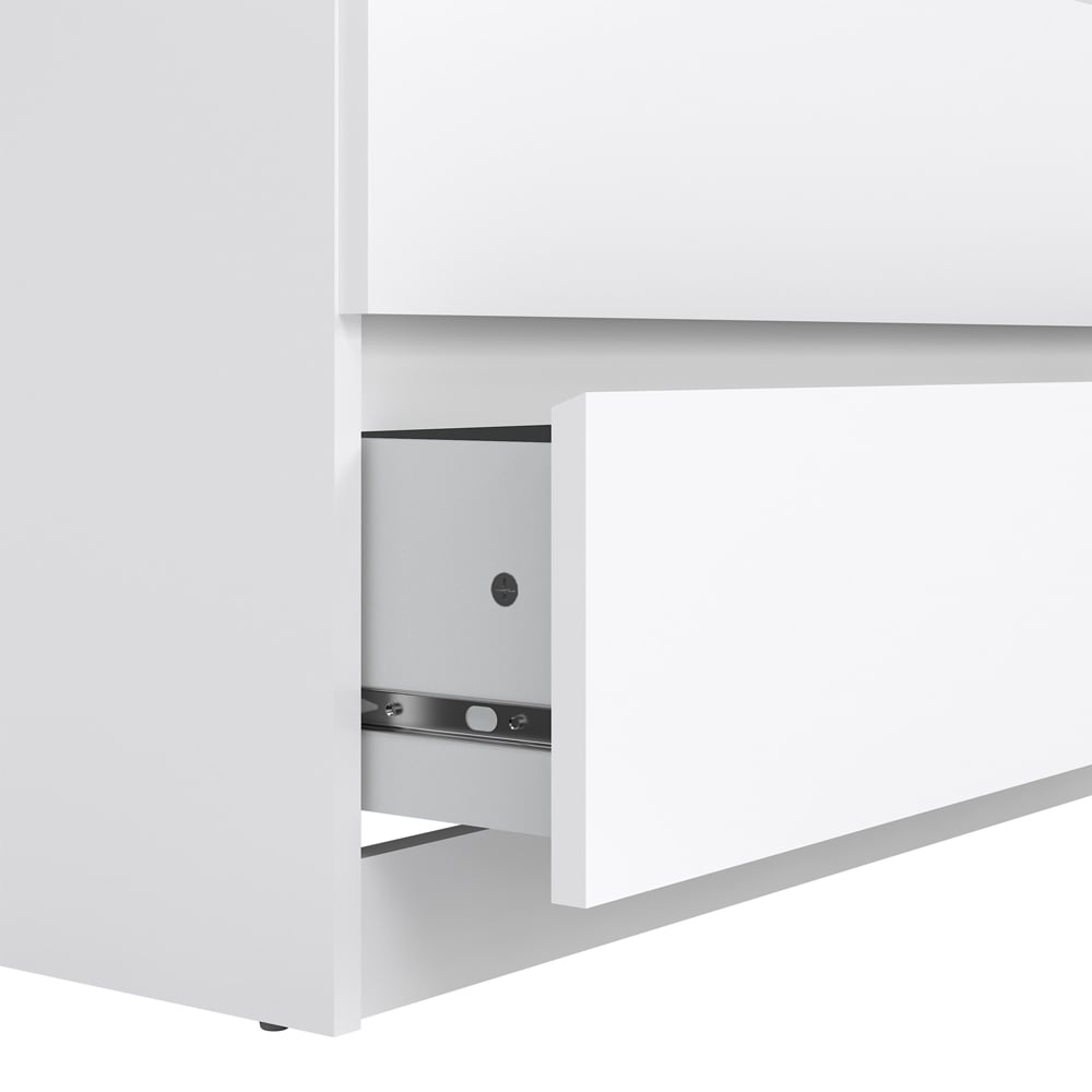 Florence 5 Drawer White High Gloss Chest of Drawers Image 3