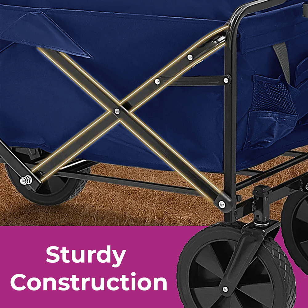 Neo Navy Foldable Garden Festival Cart 150kg Image 9