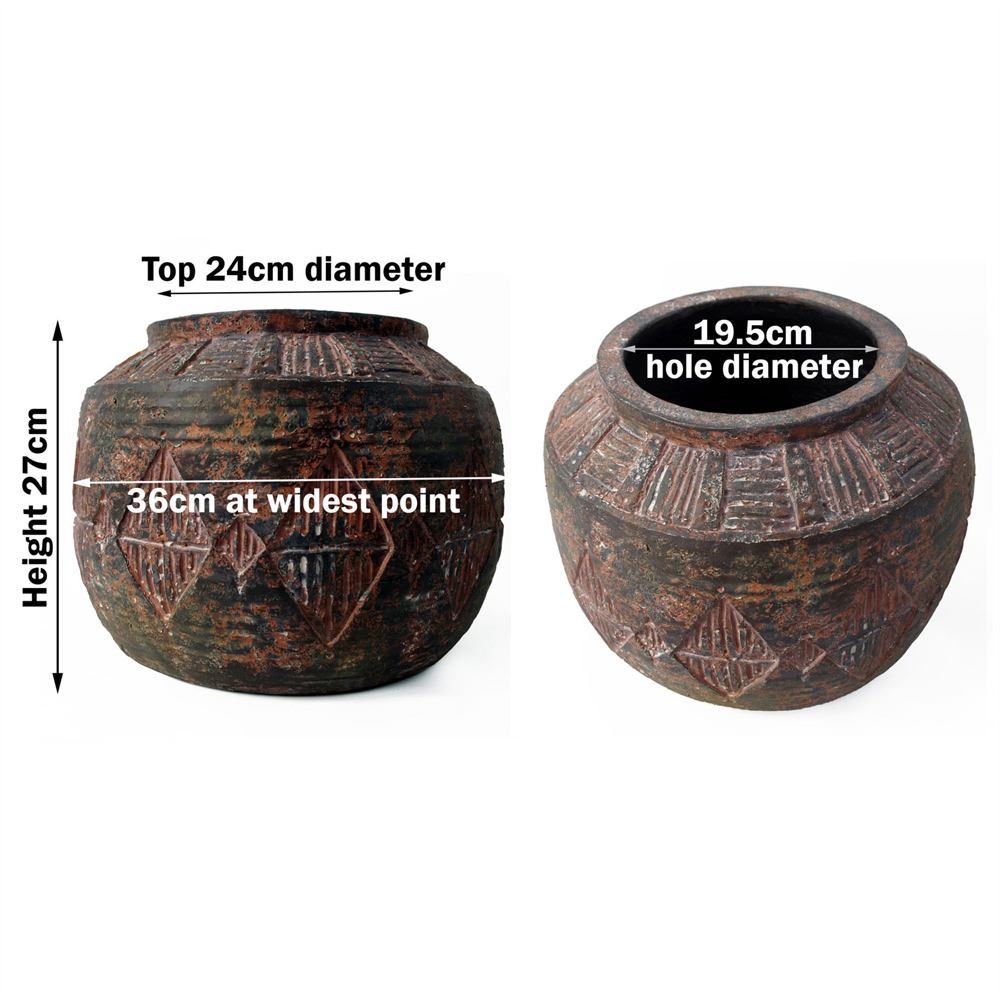 Leaf Aztec Diamond Planter 36cm Image 4