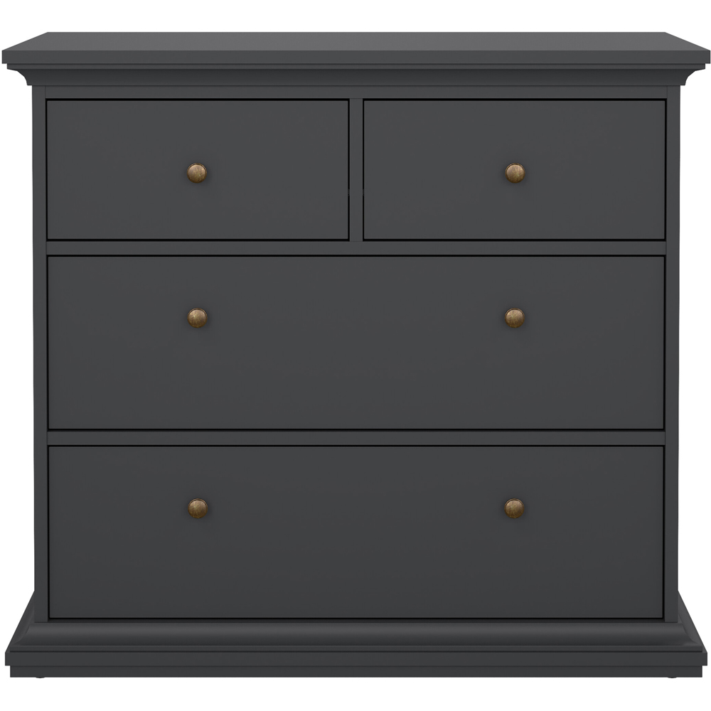 Florence Paris 4 Drawer Matt Grey Chest of Drawers Image 4