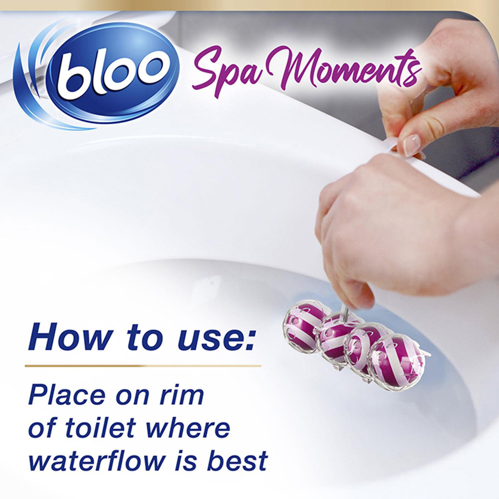 Bloo Spa Moments Harmony Essential Oil Toilet Rim Block 6 Pack Image 4