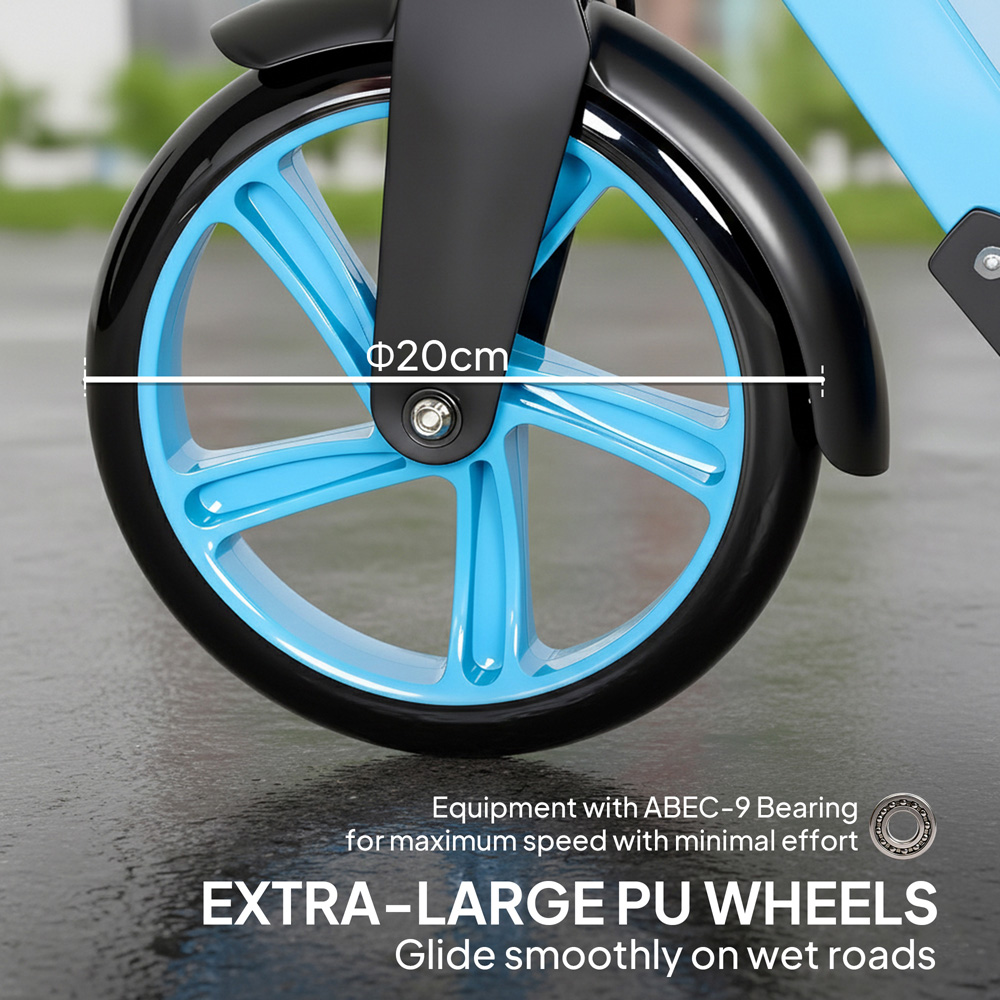 HOMCOM Blue Adjustable Folding Kick Scooter Image 4