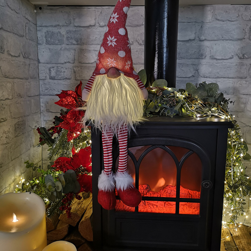 Samuel Alexander Red Christmas Gonk Decoration with Dangly legs Image 4