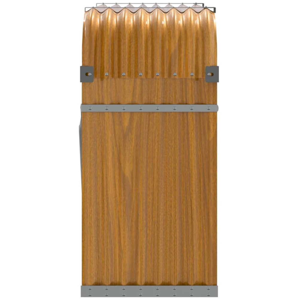 vidaXL Brown Galvanised Steel Firewood Log Holder 100 x 120 x 45cm Image 4