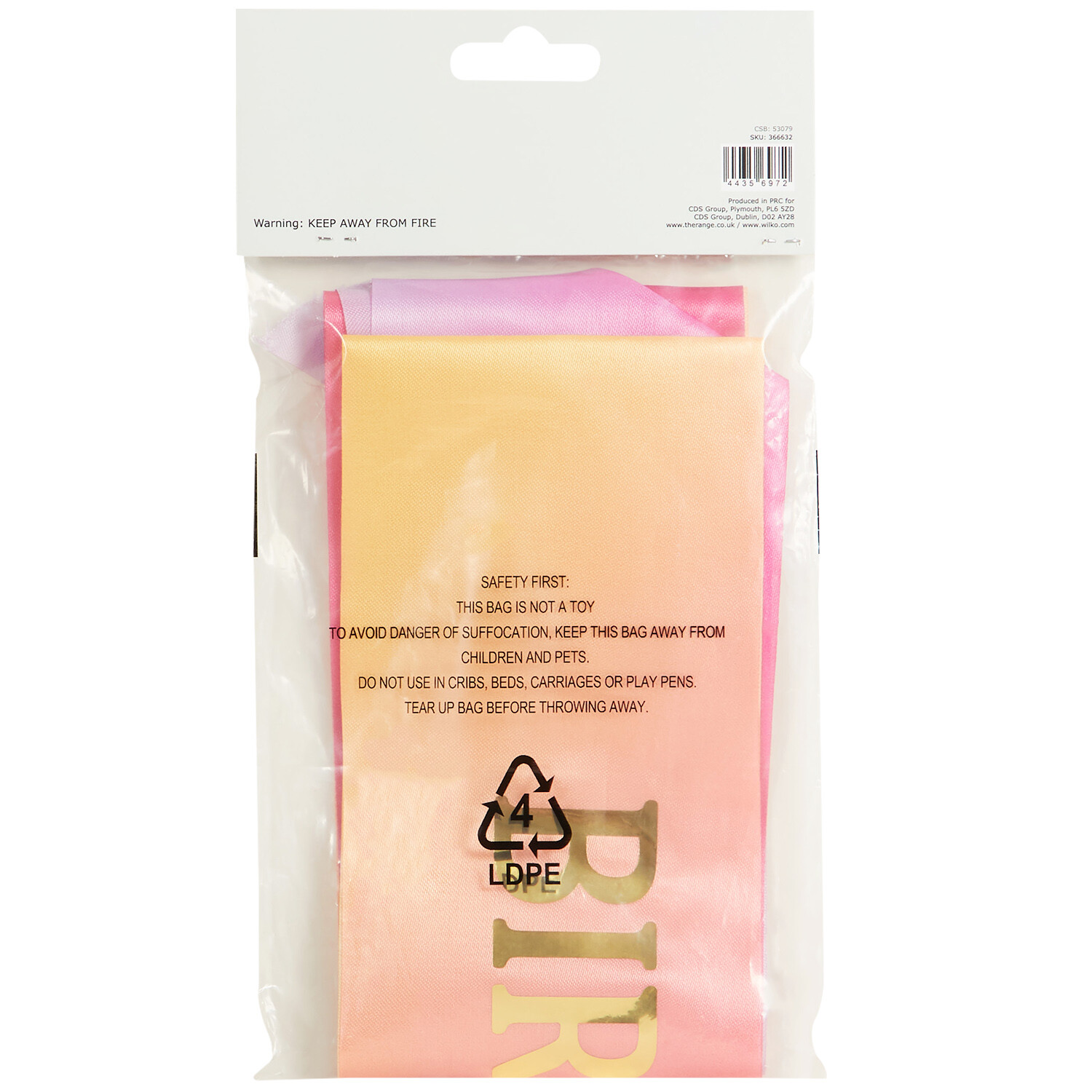 Pastel Party Birthday Princess Sash - Pink Image 2