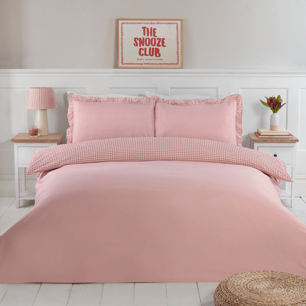Josette Frill Duvet Set Pink King Image 2
