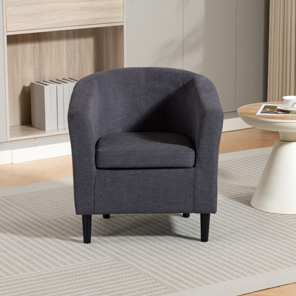 Artemis Home Beulah Charcoal Grey Fabric Accent Chair Image 3
