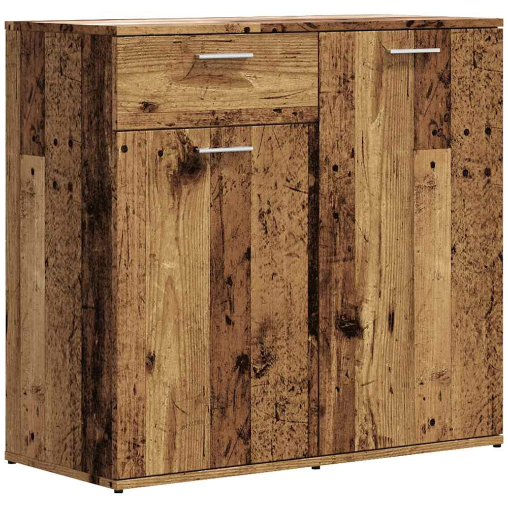 vidaXL 2 Door Single Drawer Old Wood Sideboard Image 2