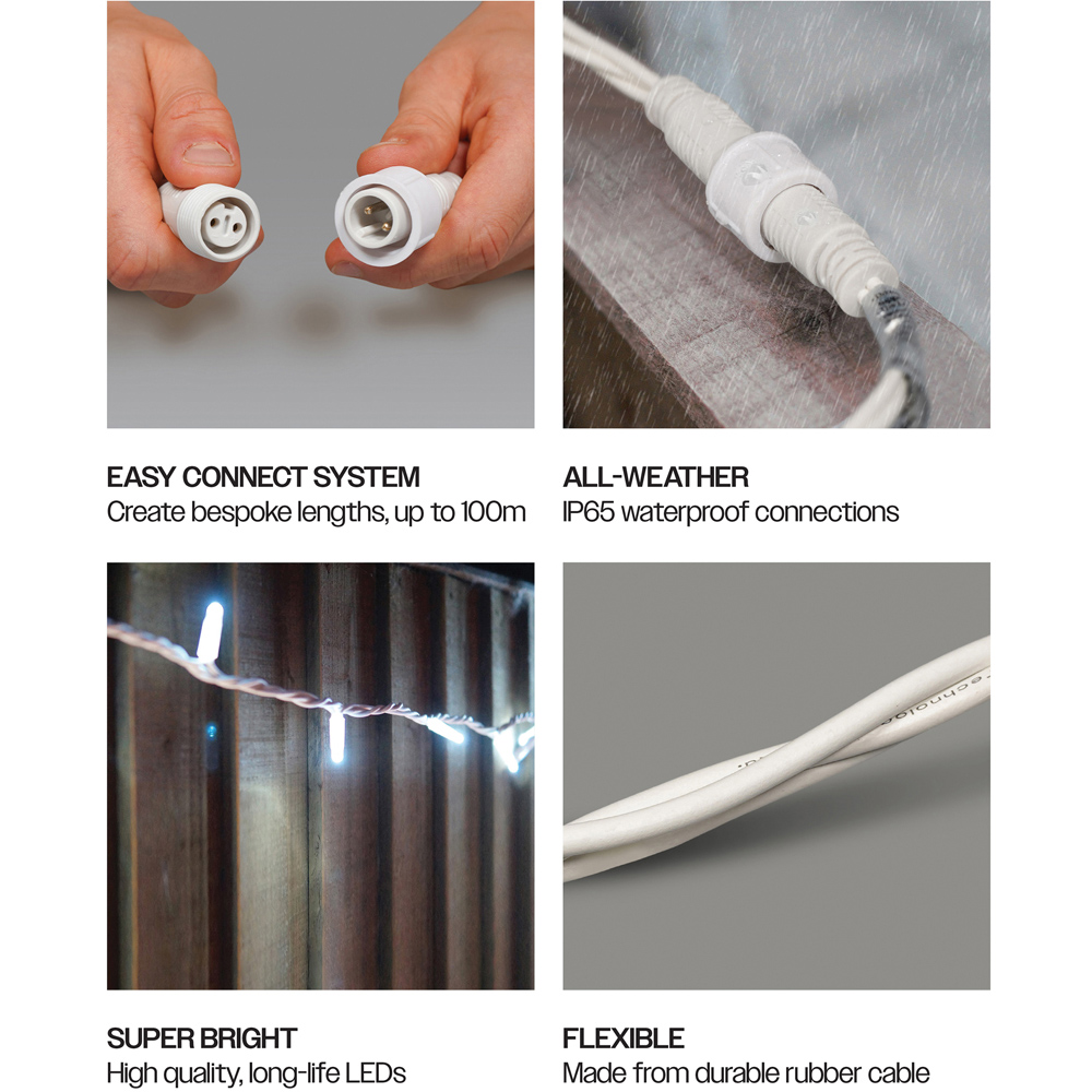 Eagle Connect Cool White LED White String Light 35m Image 4