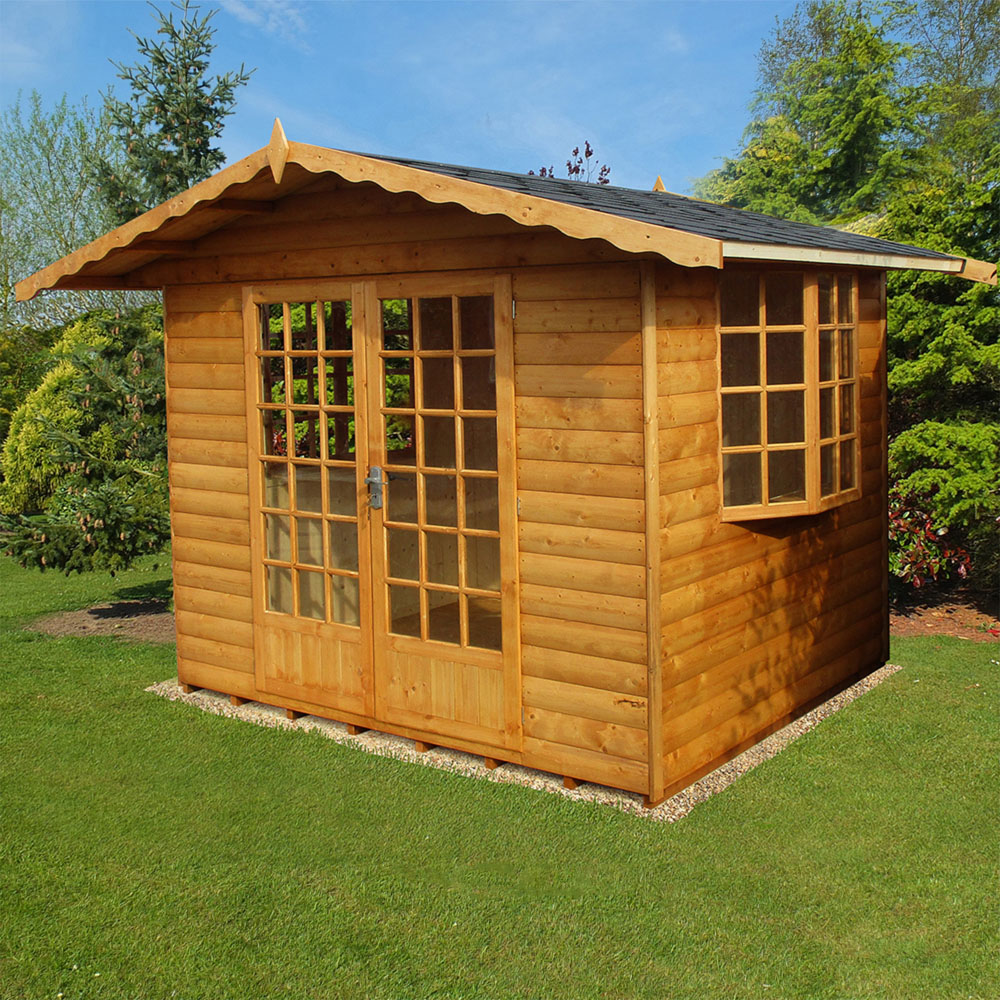 Shire Fleur De Lys 8 x 8ft Double Door Shiplap Apex Summerhouse Image 2