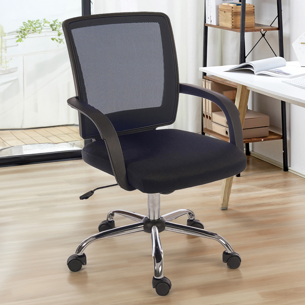 Teknik Star Black Mesh Swivel Office Chair Image 1
