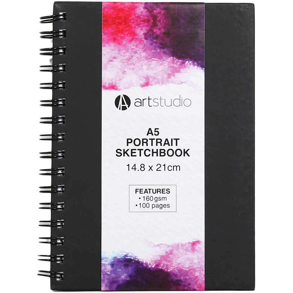 Art Studio A5 Portrait Sketchbook 100 Sheets 160gsm Image