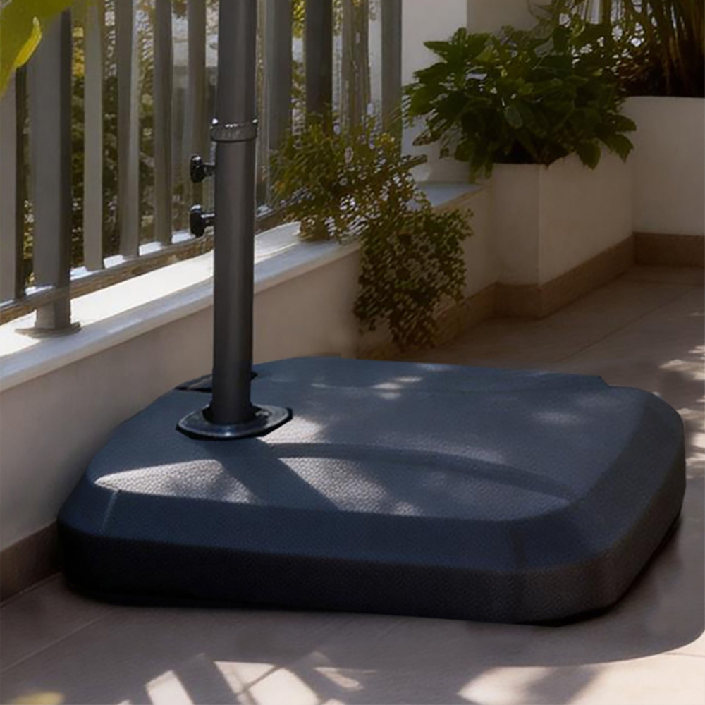Direct Wicker Black Water and Sand Filled Parasol Base 60kg Image 2