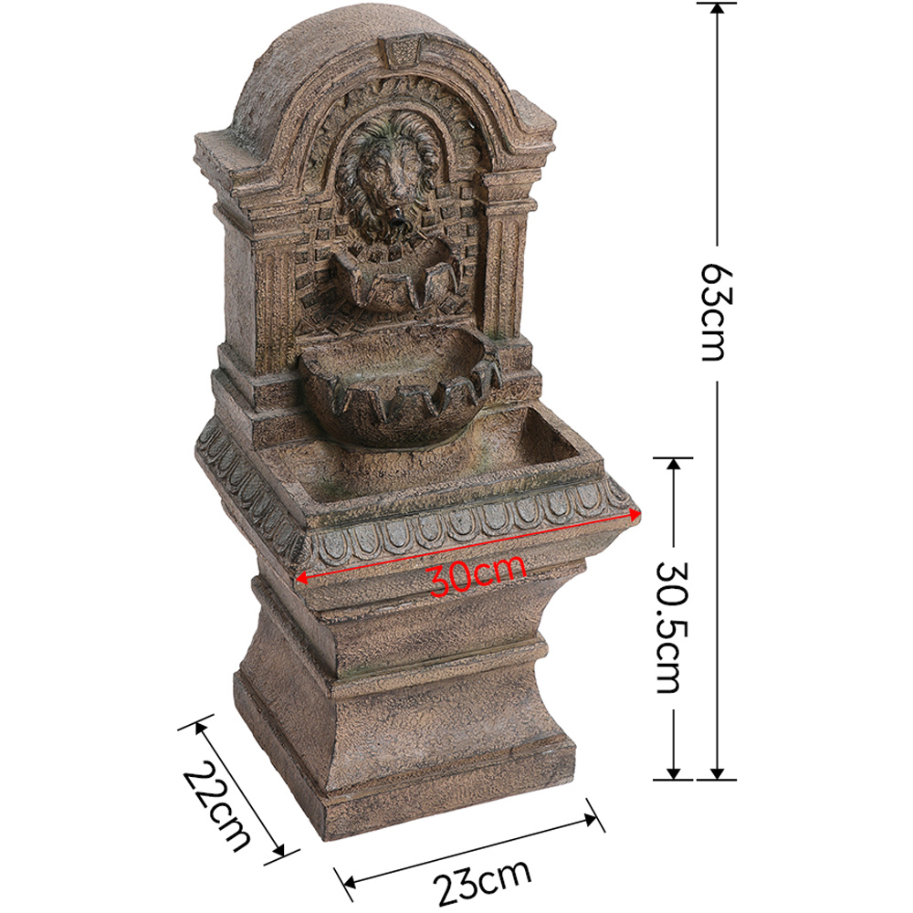 Living and Home Solar Powered European Style Outdoor Waterfall Fountain Image 6