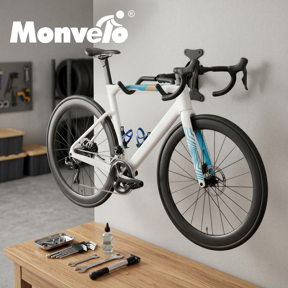 Monvelo Black Foldable Bike Wall Mount Rack Image 8