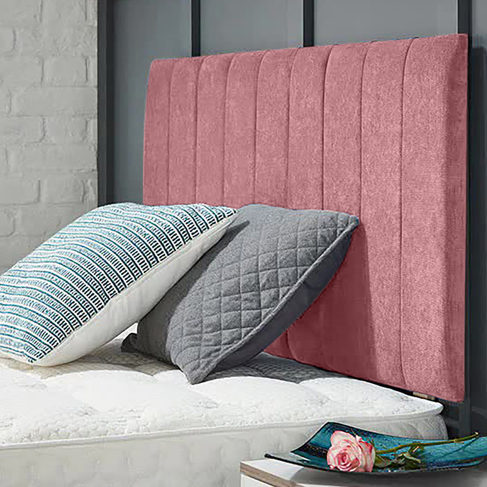 Eleganza Home Canter Small Single Pink Naples Strutted Headboard Image 1