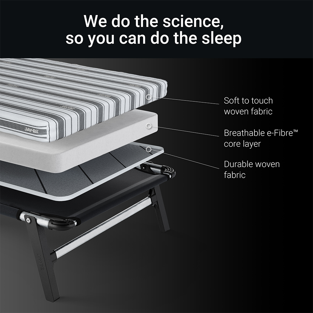 Jay-Be QE80 Single Quick Folding Bed with Comfort Mattress Image 5