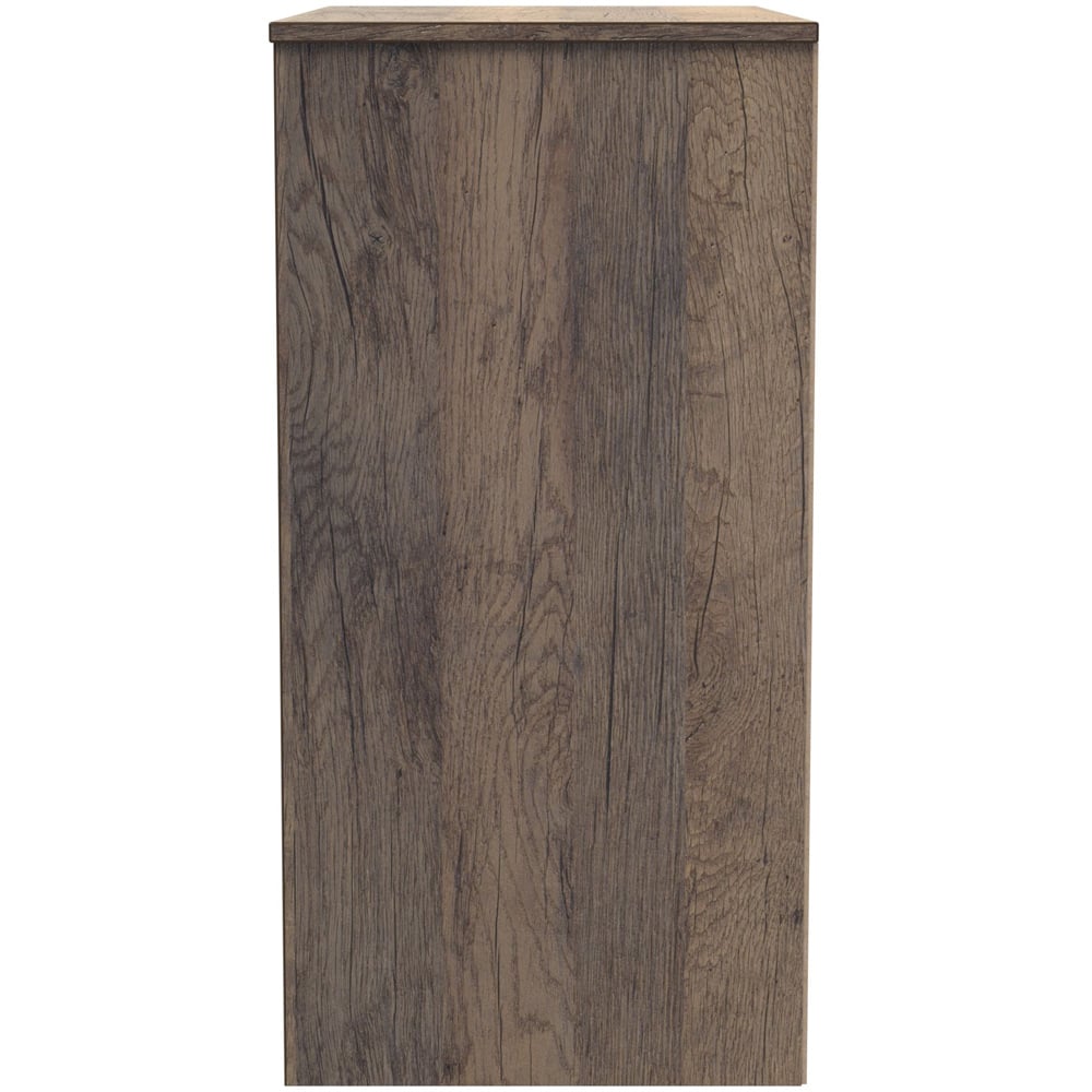 Crowndale Las Vegas 3 Drawer Matt White and Vintage Oak Chest of Drawers Ready Assembled Image 4