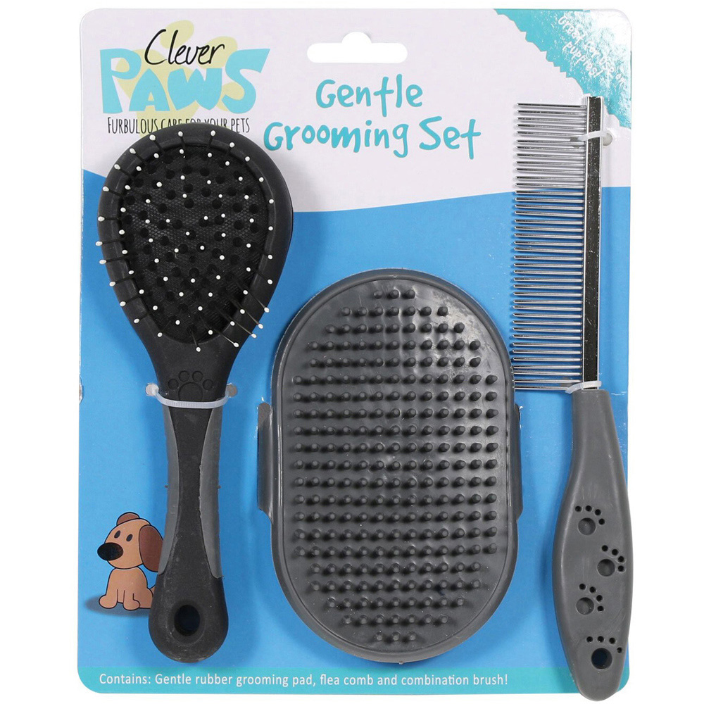 Single Clever Paws Grooming Comb and Brush Set in Assorted styles Image 1