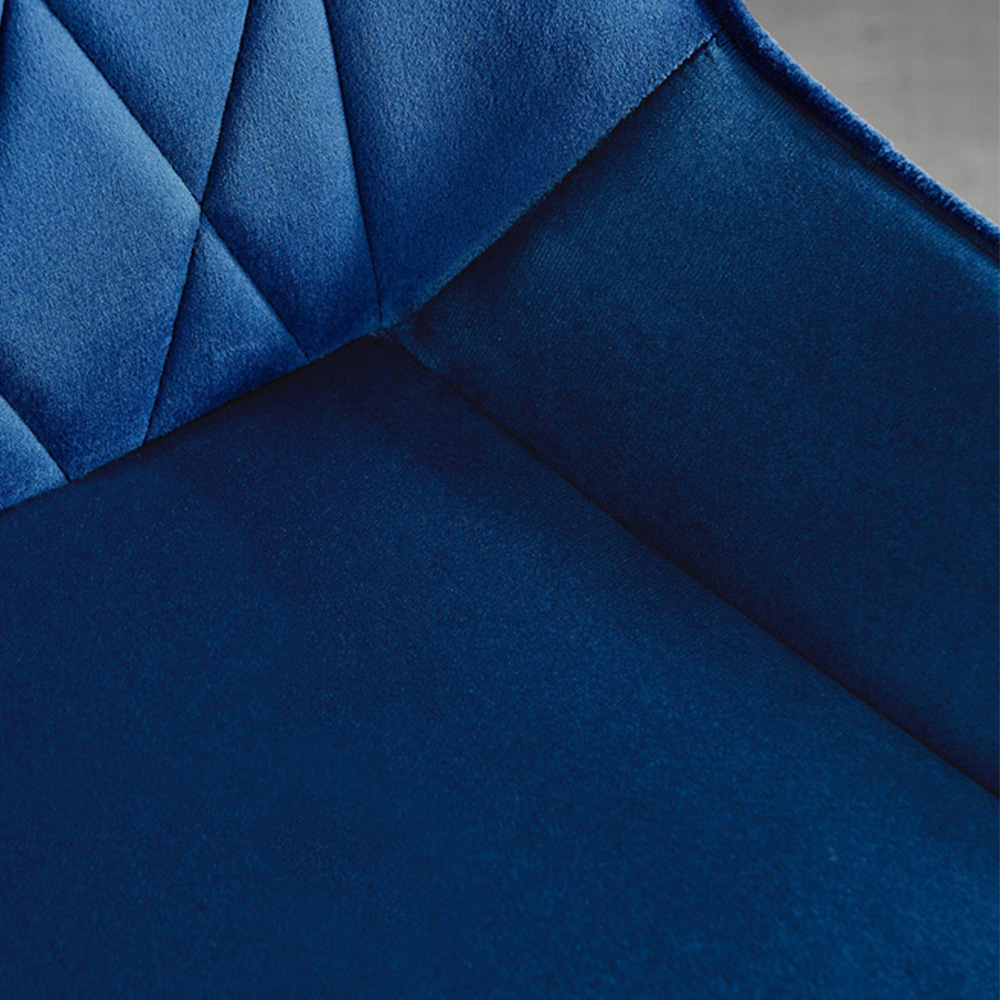 Furniturebox Lucia Cesano 6 Seater Dining Set Black Gloss and Navy Image 8