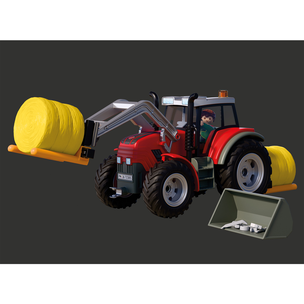 Playmobil Large Tractor with Hay Bales Playset Image 4