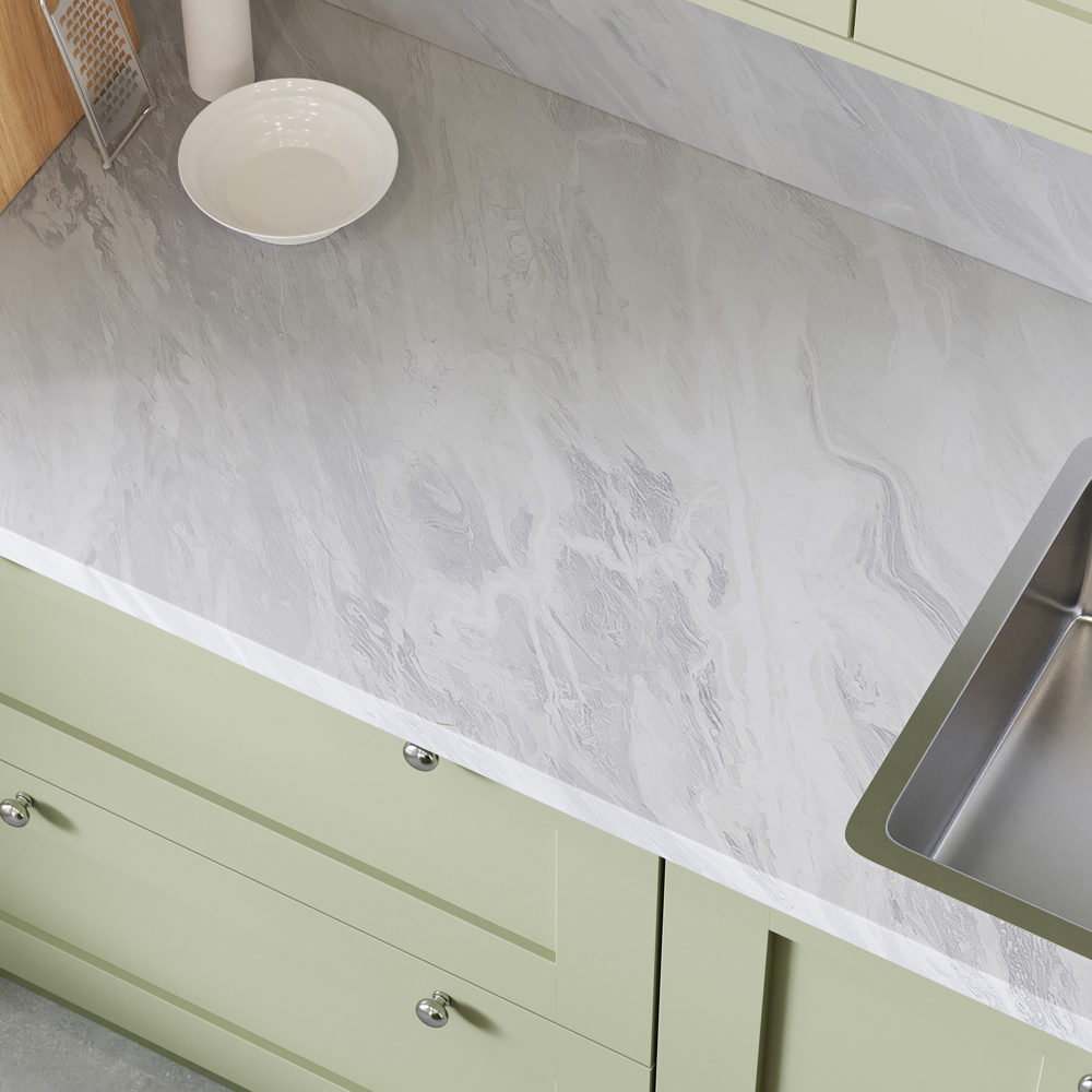 Options Plus Sirocco Marble Post-Formed Laminate Kitchen Upstand 3000 x 100 x 20mm Image 4
