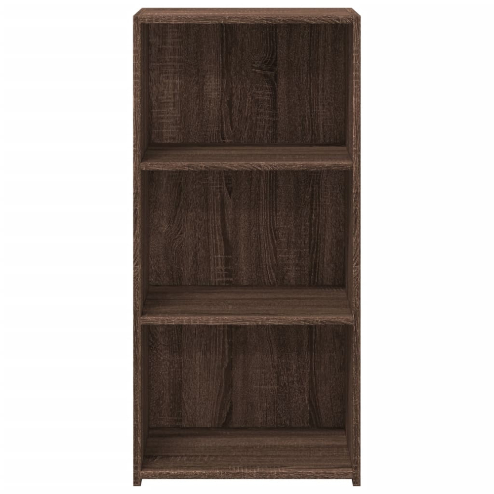 vidaXL 3 Shelf Brown Oak Sideboard Image 4