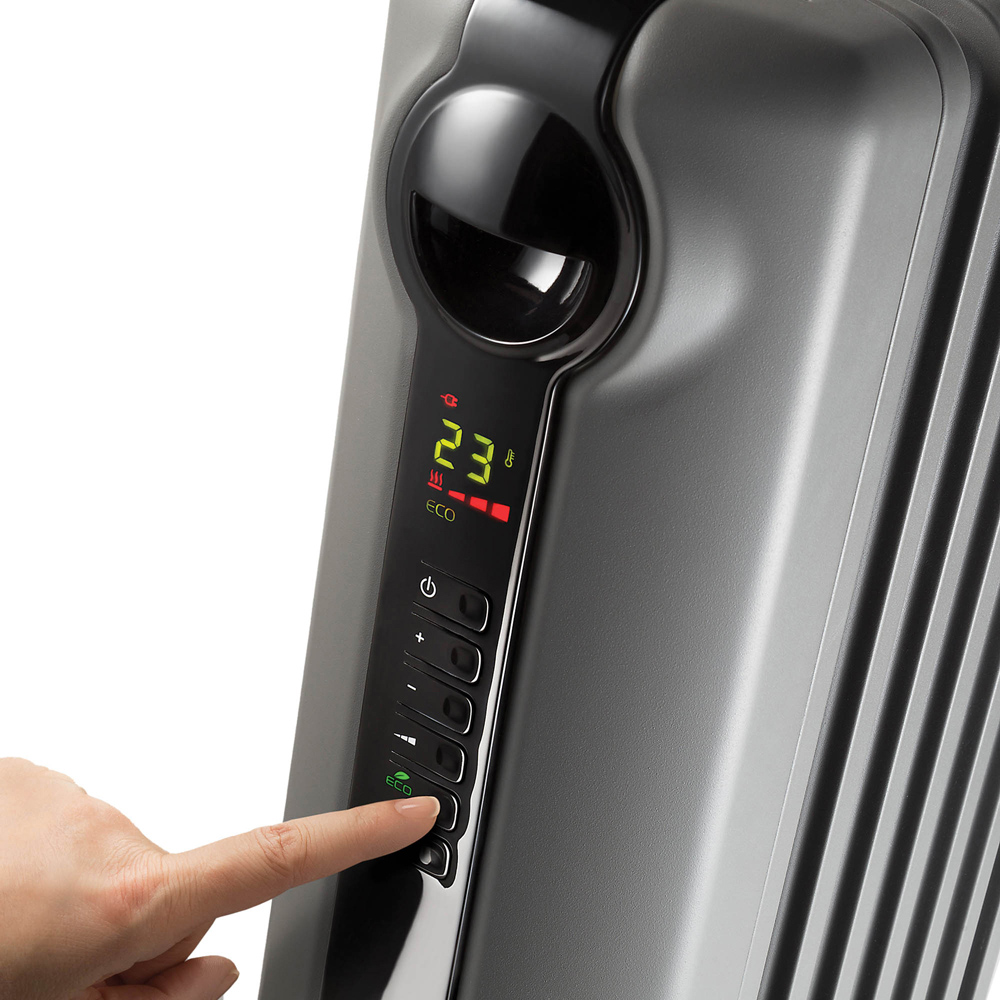 De'Longhi Radia S Grey Digital Oil Filled Radiator 2KW Image 3