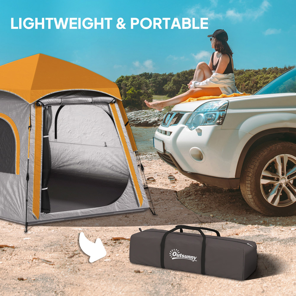 Outsunny 4 Person Instant Easy Setup Dome Camping Tent Light Grey Image 8