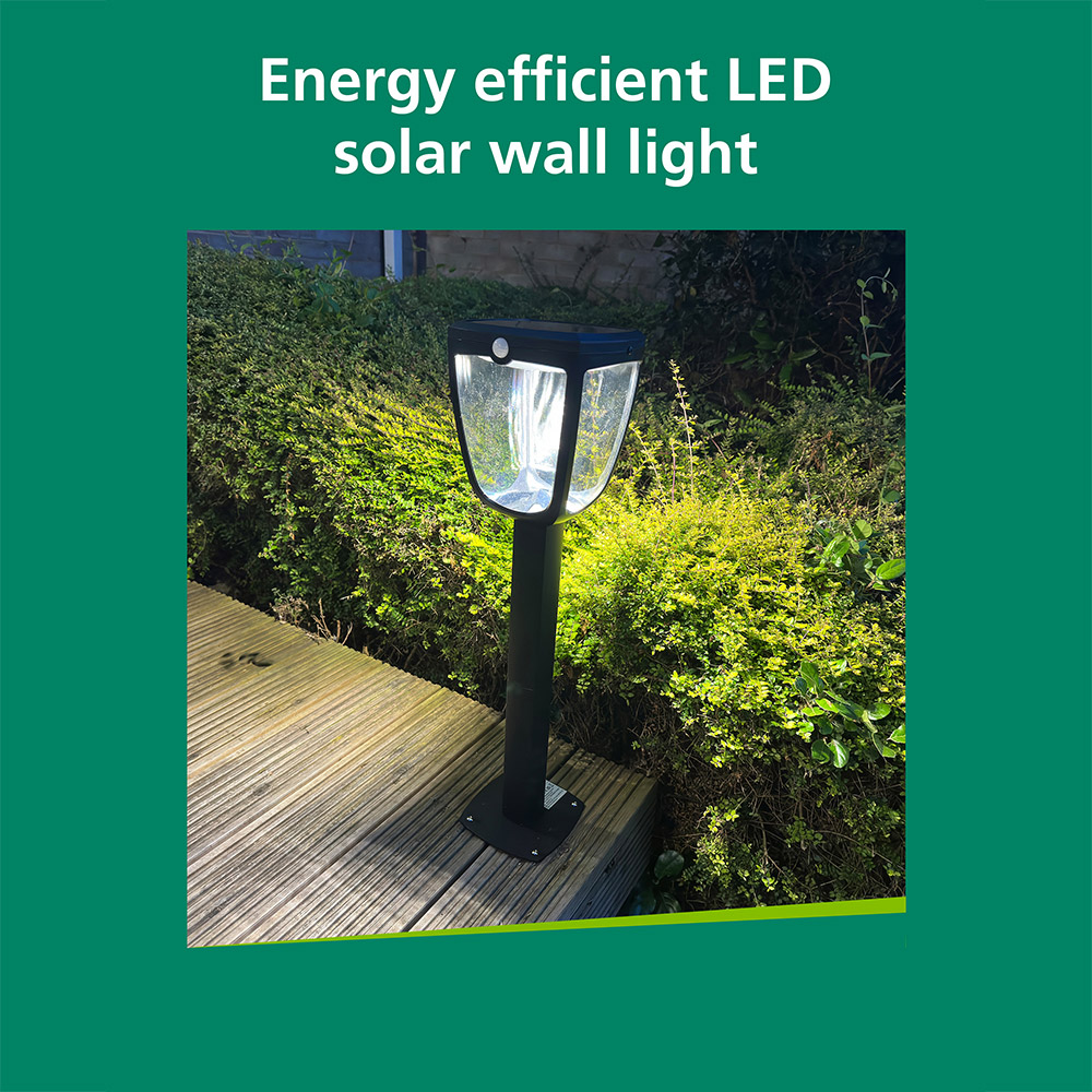 Sylvania YourHome Motion Sensor Solar Outdoor LED Lantern Bollard Light Image 2