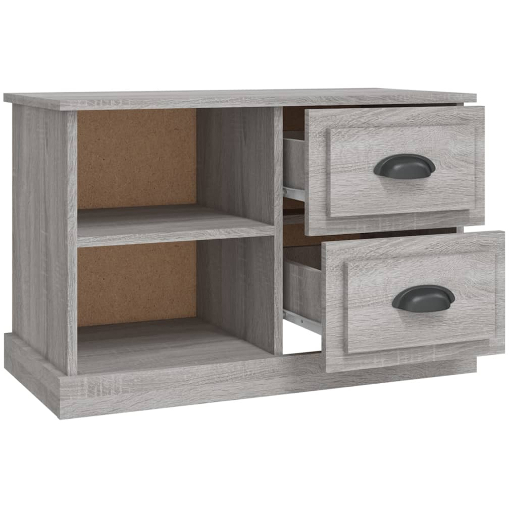 vidaXL 2 Drawer 2 Shelf Grey Sonoma TV Cabinet Image 4