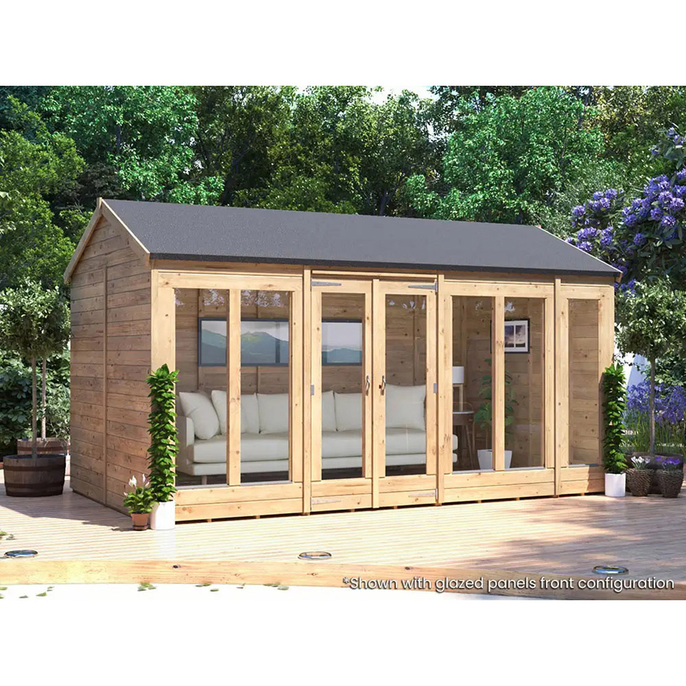 Dunster House RagePanda 14 x 8ft Brown Reverse Superfelt Apex Summerhouse Image 2