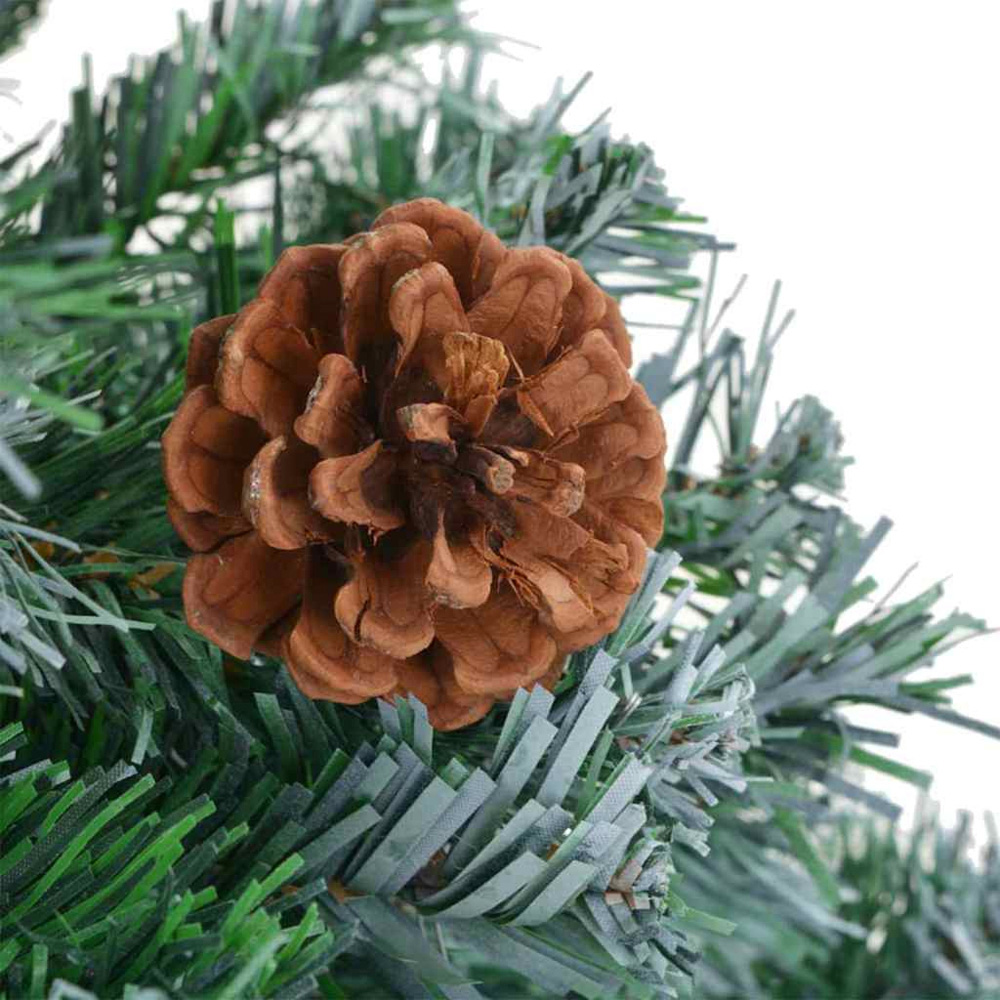 vidaXL Pre-Lit Green Artificial Christmas Tree 6ft Image 9