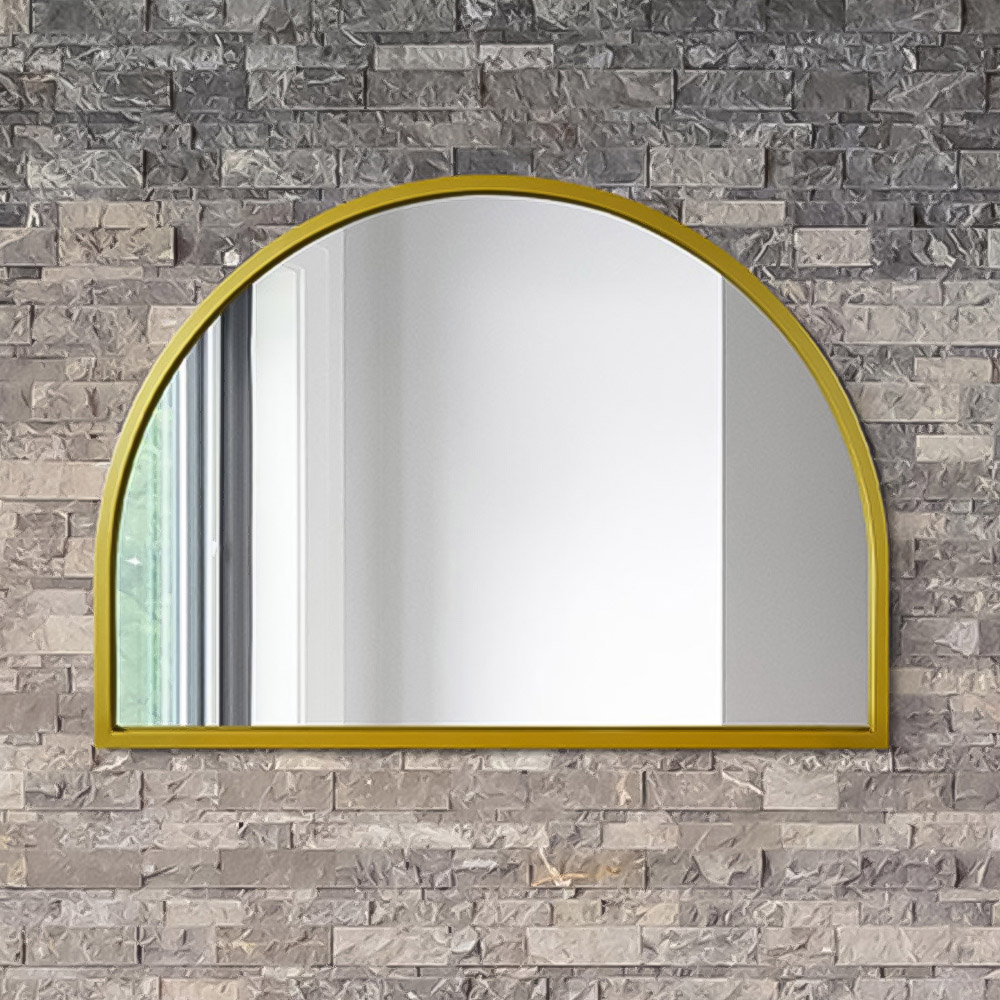 The Arcus Gold Arched Wall Mirror 125 x 90cm Image 3