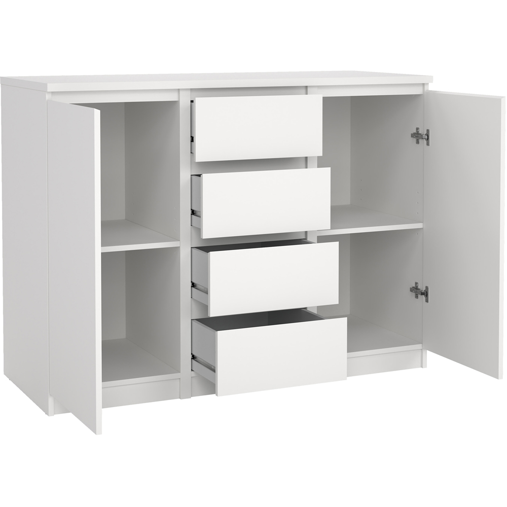 Florence Naia 2 Door 4 Drawer White Sideboard Image 4