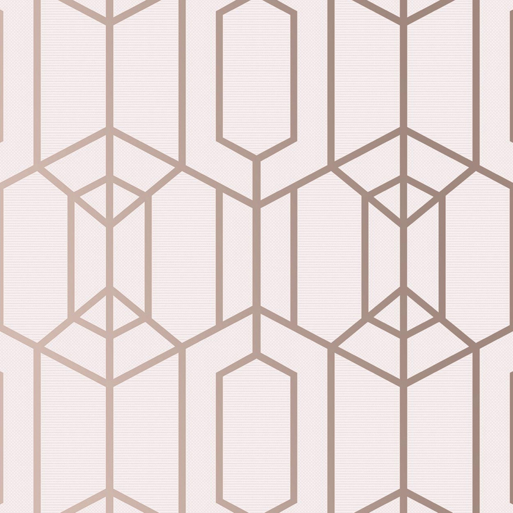 Superfresco Albany Geo Blush Pink Wallpaper Image 1