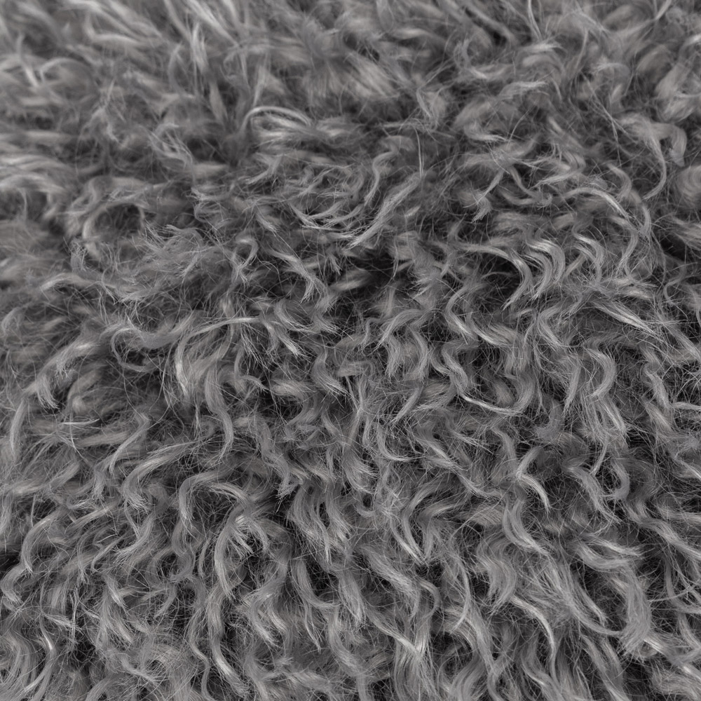 Furn Rowan Grey Faux Fur Reversible Cushion 50 x 50cm Image 3