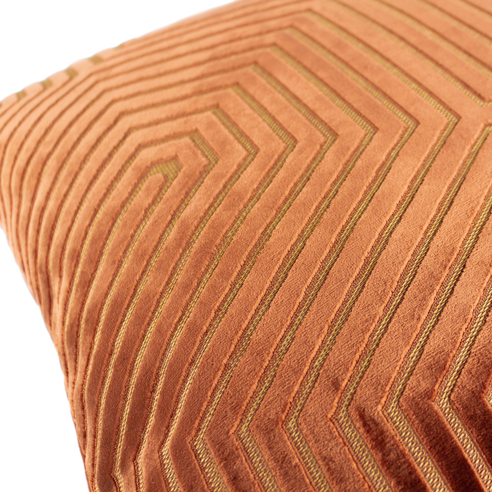 Paoletti Evoke Brick Cut Velvet Cushion Image 4