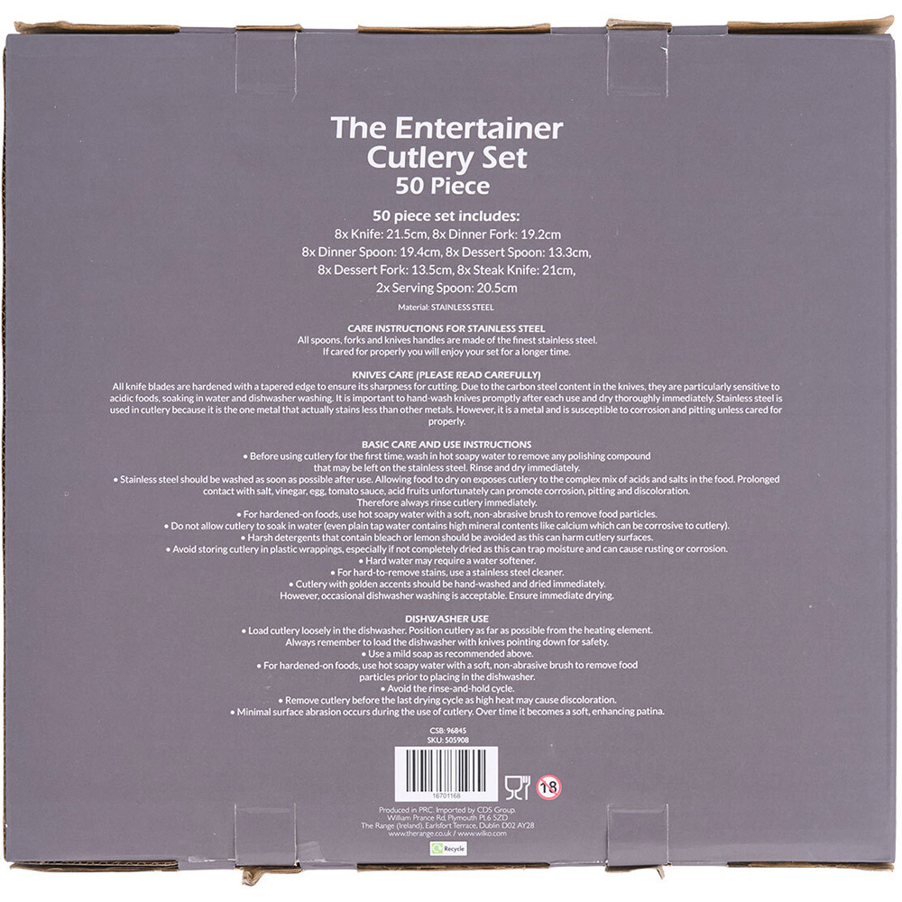 Kitchen Master 50 Piece Cutlery Set Chrome Image 2