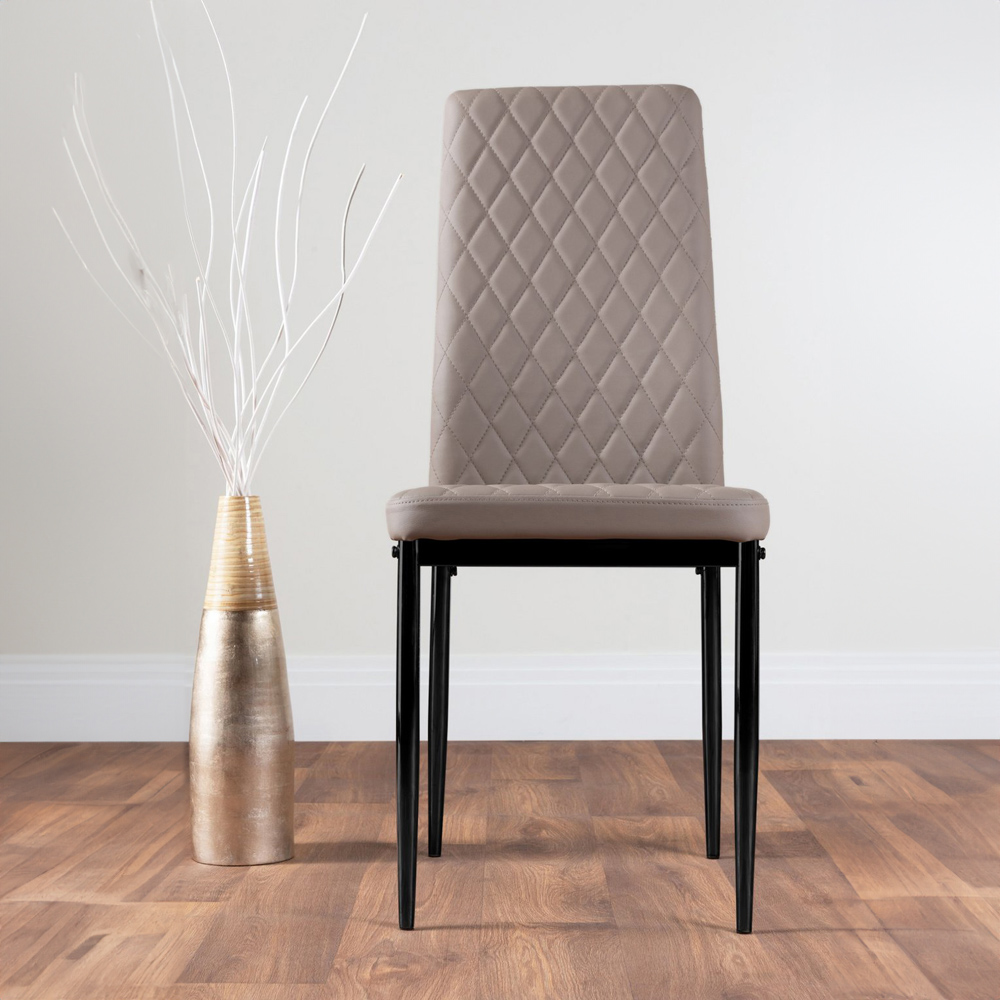 Furniturebox Arona Valera 6 Seater Round Dining Set White Gloss and Cappuccino Image 3