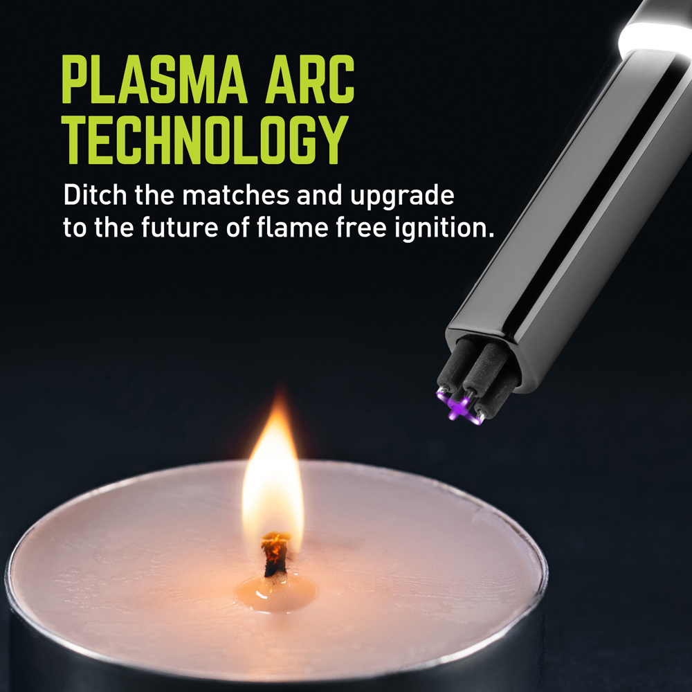 True Utility Flameless Fuel-Free Rechargeable Plasma Arc Lighter Wand with Flexible Neck and LED Image 8