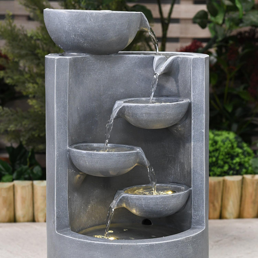 Garden Gear 4 Bowl Cascading LED Water Feature Image 3