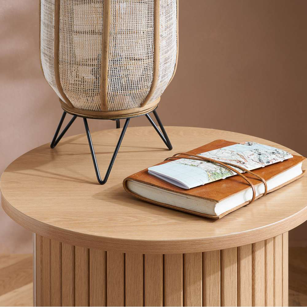 Birlea Axel Fluted Brown Side Table Image 5