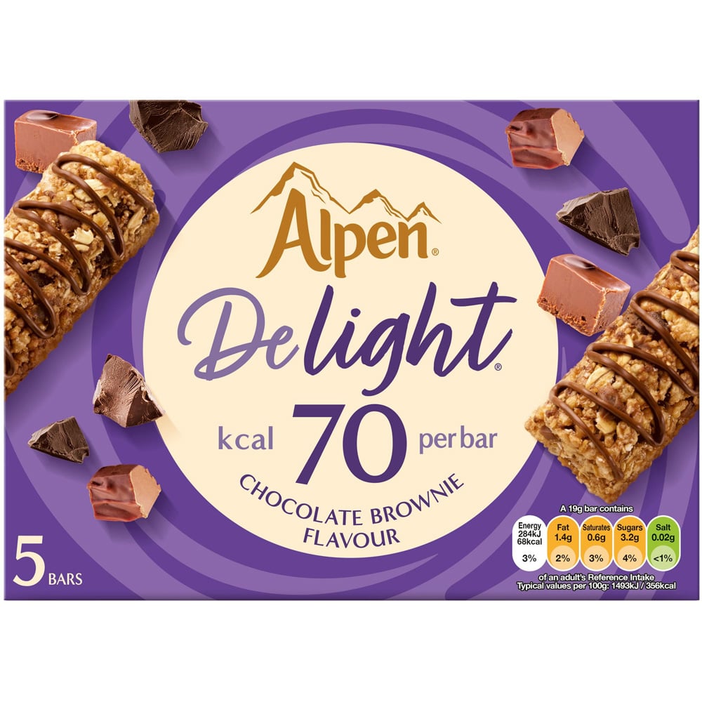 Alpen Delight Chocolate Brownie 5 Pack Image