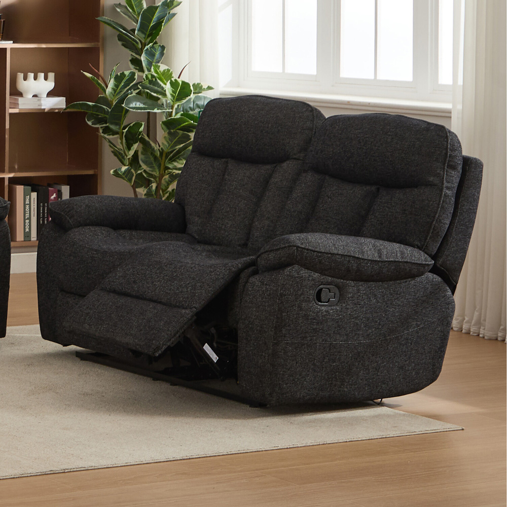 Parker Recliner Sofa Dark Grey 2 Seater Image 5