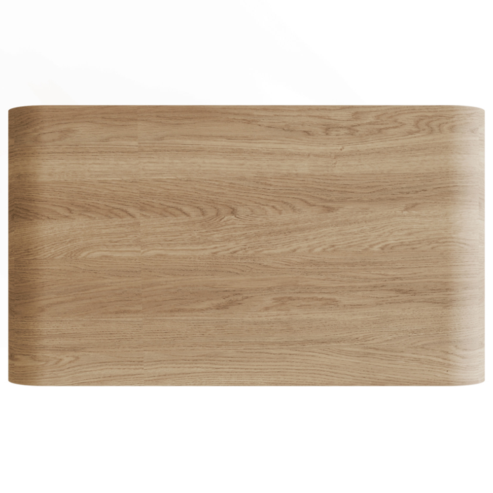 GFW Vionna 2 Shelf Oak Curved Coffee Table Image 5