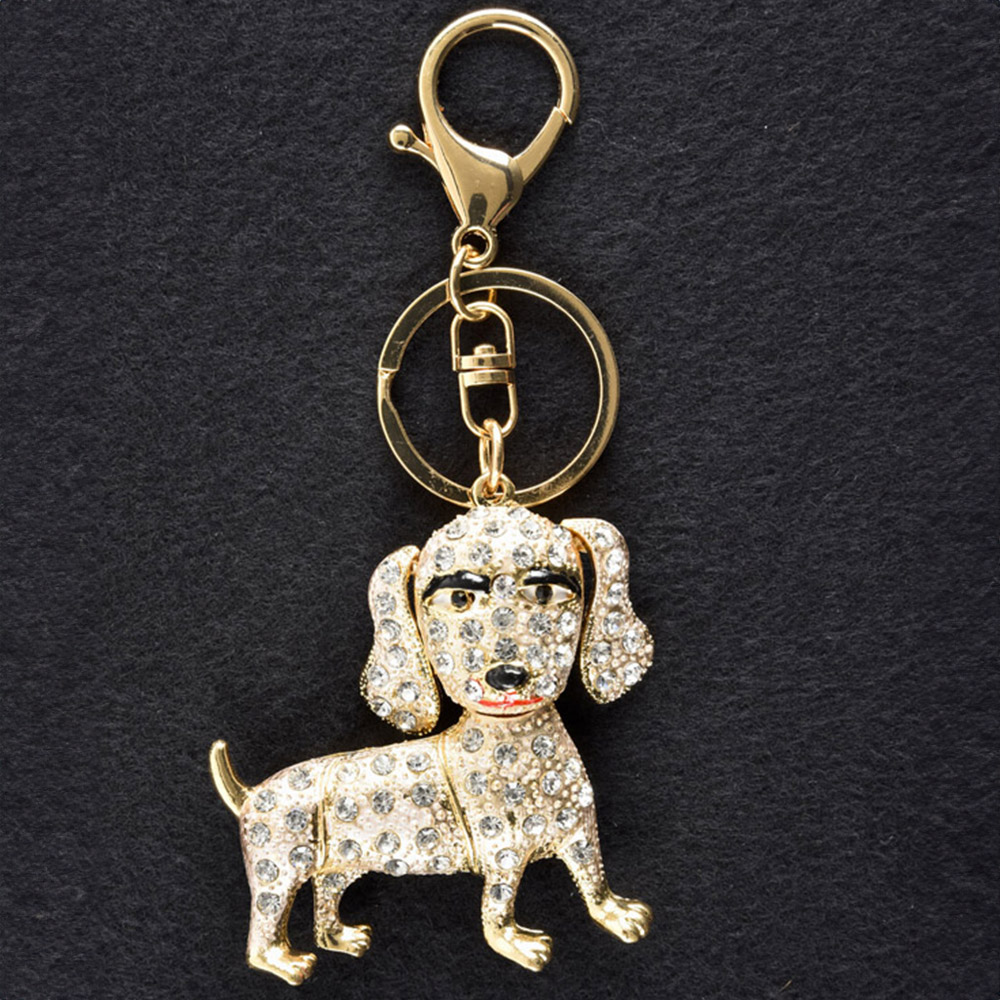Silver Dog Key Charm Image 2
